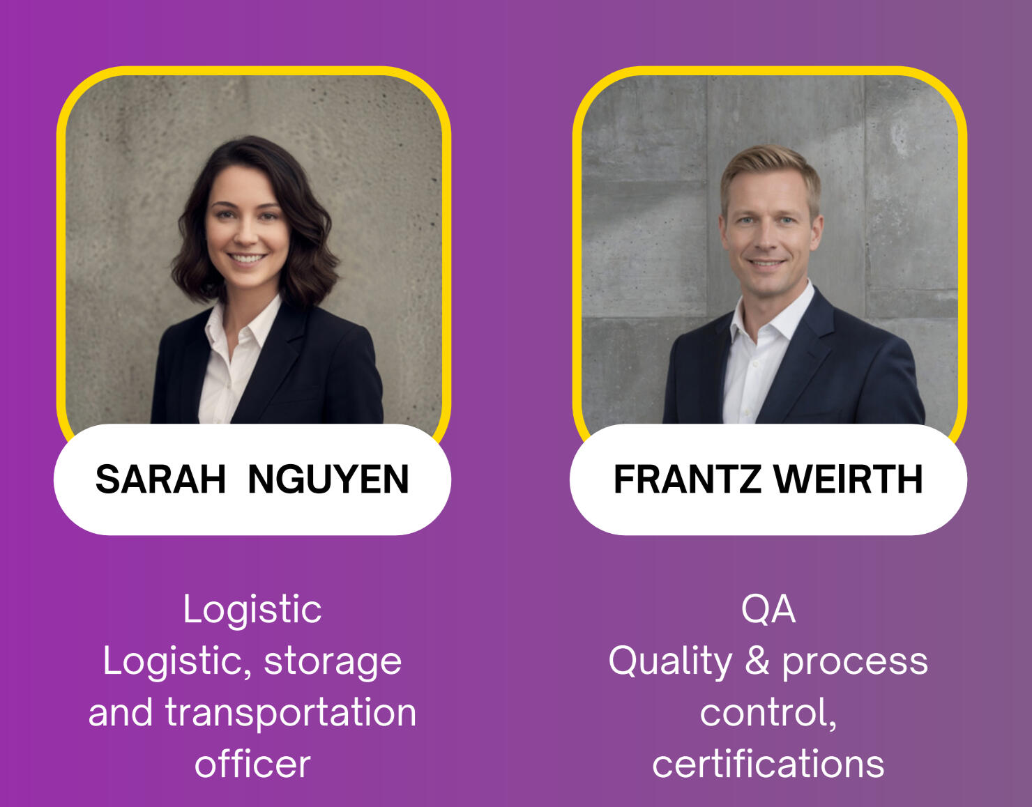 Technical and Logistic team at OVA Sarah Nguyen and Frantz Weirth are specialist in logistic, quality control, assessment and certifications